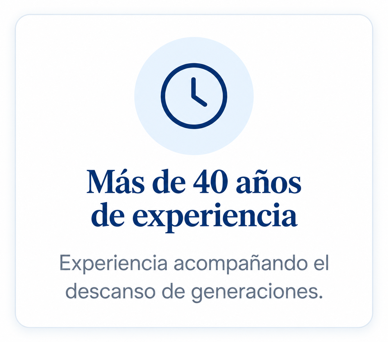M�s de 40 a�os de experiencia